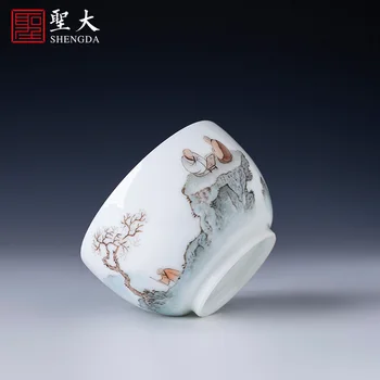 |xícaras cerâmicas pintadas à mão kung fu nova cor personagem principal xícara de mão de jingdezhen chá exemplo de xícara de chá de xícara